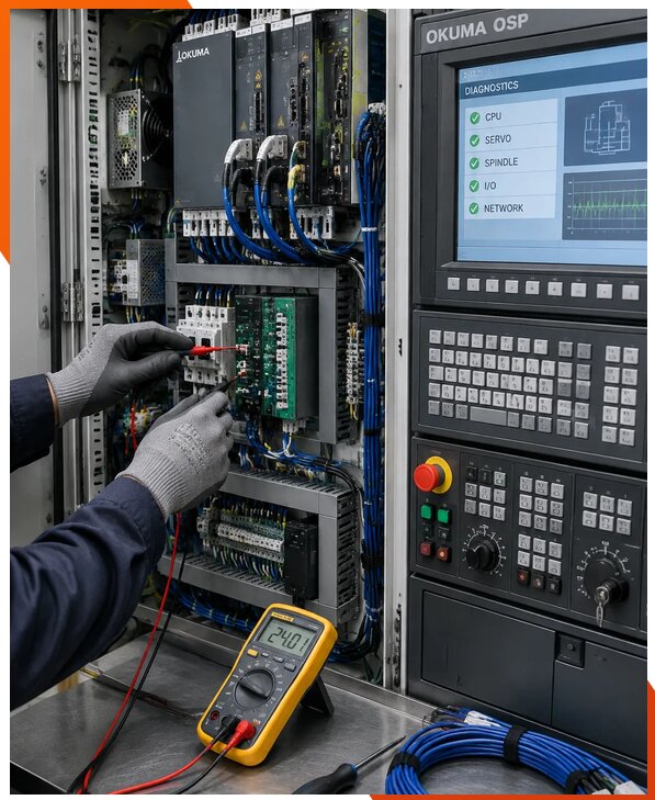 Ремонт систем ЧПУ Okuma OSP в Щекине
